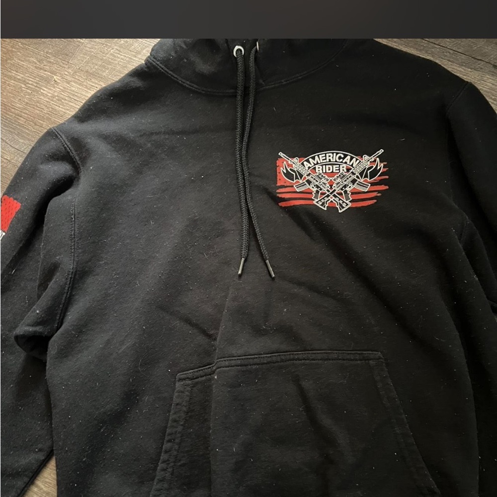 Black Graphic Hoodie - Men's Pullover Sweatshirt